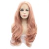 Melody Wig Pink Synthetic Lace Front Wigs Rose Gold Lace