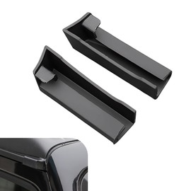 yorpyep Car Roof Rain Driverter, Rainwater Diversion Trough Modification Exterior Decoration, 1:1 Fit Anti-scratch and Anti-rust Rubber Accessories, Compatible with 18-22 Wrangler JK JL (Black)