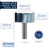 Rennie Tools - 50.8mm (2") Cutting Diameter x 25mm Flute