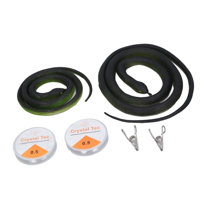 2 Set Snake Prank with String Clip Lifelike Adult Clip