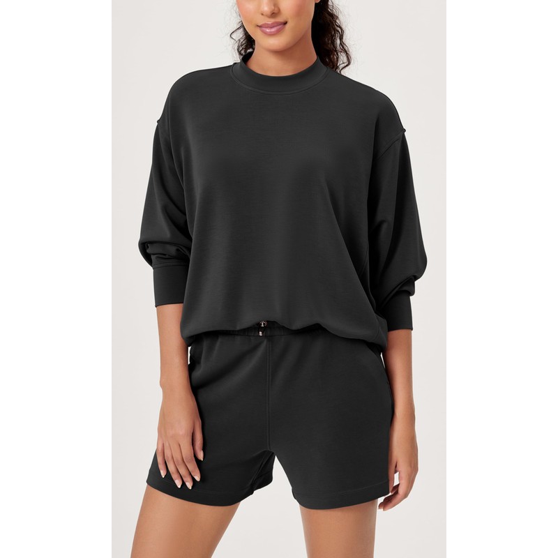 ODODOS Modal Soft Long Sleeve Oversized Sweatshirts for Women Crew