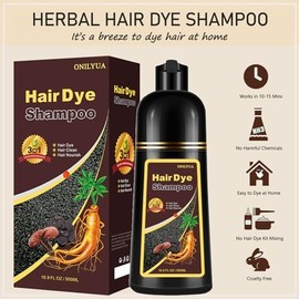 Fvquhvo- Champú para teñir el cabello de gris plateado al instante (3 en 1), 16,9 onzas líquidas, de larga duración, sin fragancia, champú para teñir
