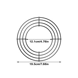 2 Pack Wreath Frames 8 Inch, Round Metal Wreath Form