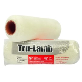 Tru-Lamb - 100% Natural Lambskin Professional Paint Roller (9 x 3/4" - 1 Pack)