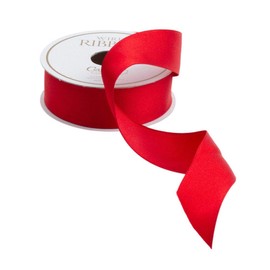 Caspari 1 Inch Wide Satin Ribbon-24 Foot Spool, Solid Red