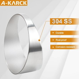 A-KARCK 304 Stainless Steel Pie Cuts, 3'' Exhaust Pipe with Laser Cut 5 Pcs（polishing）