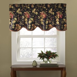 Waverly Felicite Window Valance, Noir