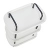 Main + Mesa Modern Plastic and Metal 3-Tier Trolley, White
