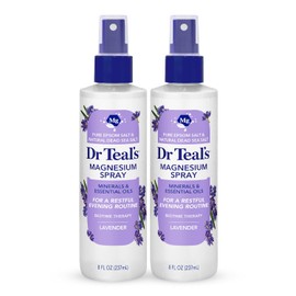 Dr Teal's Magnesium Lavender Spray with Natural Dead Sea Salt, 8 fl oz (Pack of 2)