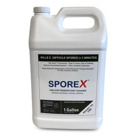 SPOREX Disinfectant (1 gallon) Eliminate 99.9999% C Difficile Spores, Viruses, Bacteria, Mold and Fungi. One Step Disinfectant. No Toxic Residue. Works with Electric Sprayers