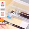 3PCS Brushes Storage Box Paint Brush Drawing Pen Container with