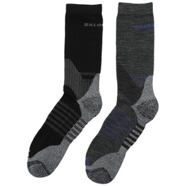 Salomon Socks, 2-Pair Set, X Ultra ACCESS CREW 2-PAC (X Ultra Access Crew Pack of 2), ANTHRACITE/BLACK, M