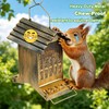 Samhe Bird Feeder, Hanging Metal Bird Feeder House Outdoor for