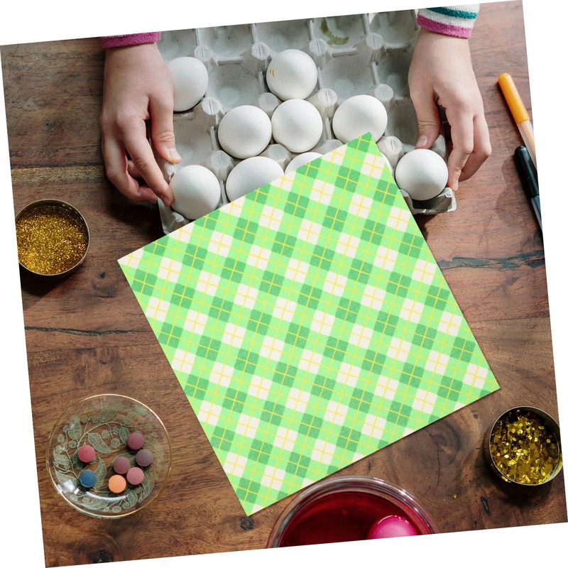 IWOWHERO Easter Style DIY Patchwork Sheets 10pcs Easter Egg Decor