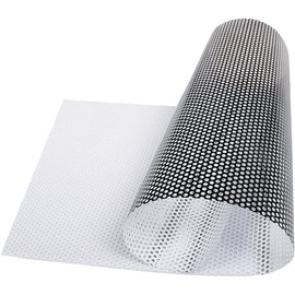 Moyishi One-Way Perforated Black Vinyl Privacy Window Film Electrostatic Adhesive Glass Wrap Roll (2 Sides 12" x 48")