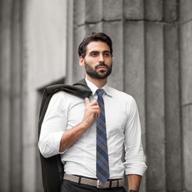 LJBFNN Striped Tie 3.15'' Classic Mens Neckties Formal Ties For Men Self Tied Necktie for Work Business Wedding Father's Day