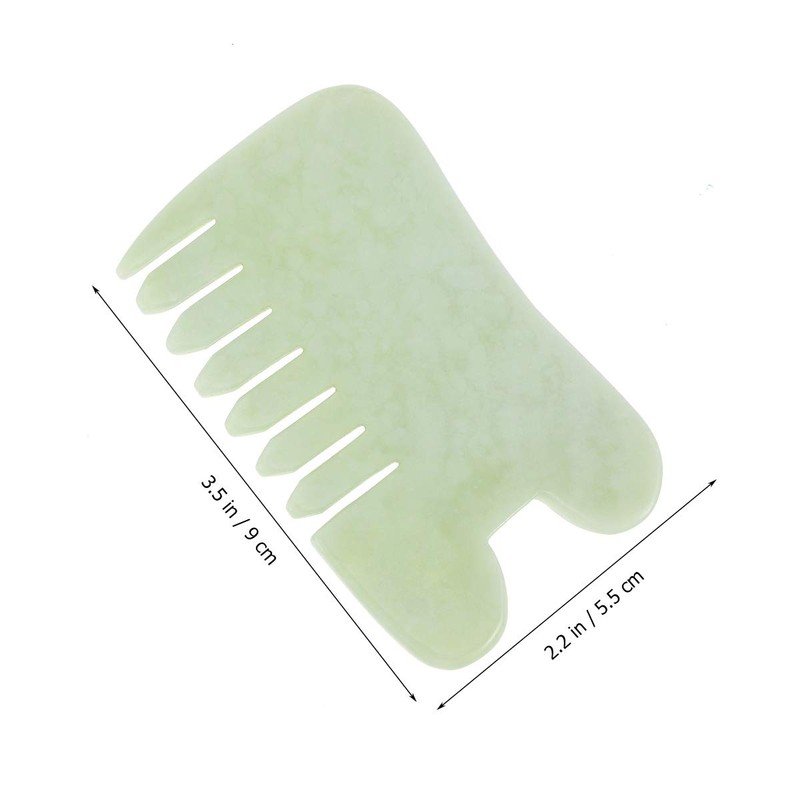 Artibetter Jade Gua Sha Massage Tool Comb Shape Spa Acupuncture