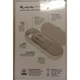 air DUO  Airbuds - 2 In 1 Speaker & Wireless Earbuds. White.