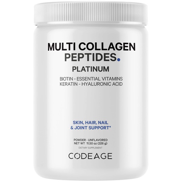 Codeage Multi Collagen Protein Powder with Biotin, Vitamin C, Keratin,