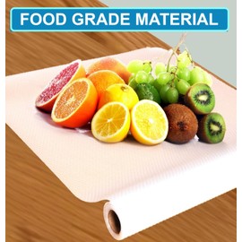 Shelf Liners for Kitchen Cabinets,Drawer Liner,Non-Slip Cabinet Liners.EVA Material,Non Adhesive Shelf Liners,Fridge Liner. Water & Oil Proof.Clear,Dots 12"X240"