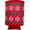 Ho Ho Ho Pattern Christmas Sweater Collapsible Can Coolie