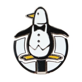 Muningwear MG4FAZ62M Golf Marker [ENVOY] Freestanding, Flip-Up Type, Mark, Penguin, Cute, WH00 (white)
