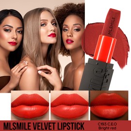 Lipstick - Matte Lipsticks For Women Long Lasting Red Lipstick - Smooth Velvet Texture Nude Lipstick Rich Colour - No Easy Fade Lightweight Lipsticks For Women Makeup Gift