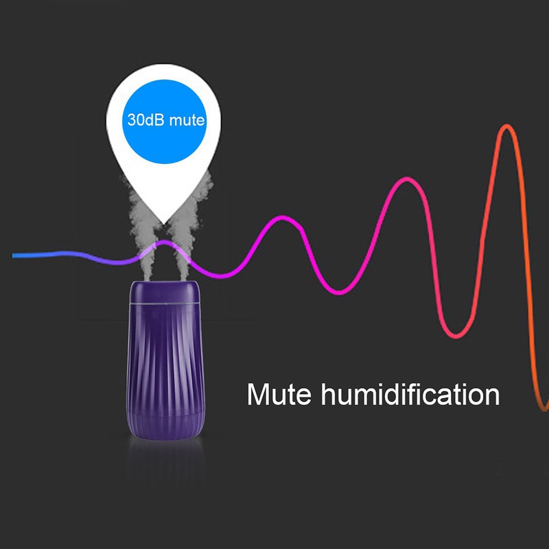 USB Ultrasonic Double Nozzle Air Humidifier Colorful Light Adjustable Humidifier