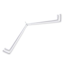 Rod Desyne Lockseam Corner Double Rod, 28-48 inch, White