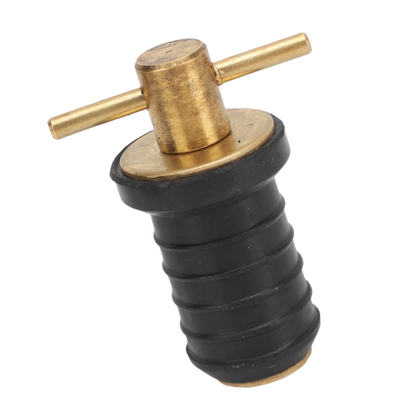 Marine Boat Brass T Handle Drain Plug Strong Structure Twist