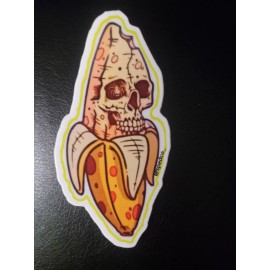 Zombie  Banana Spedco Skateboard Laptop Guitar Decal Sticker 1.5x3 Inches