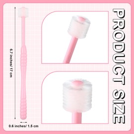 Qinyoung 2 PCS Chemotherapy Must Have Toothbrush for Sensitive Mouths Chemo Care Package for Women Comfort Items Chemo Patients Spinning Toothbrush Oral Supplies(Pink)
