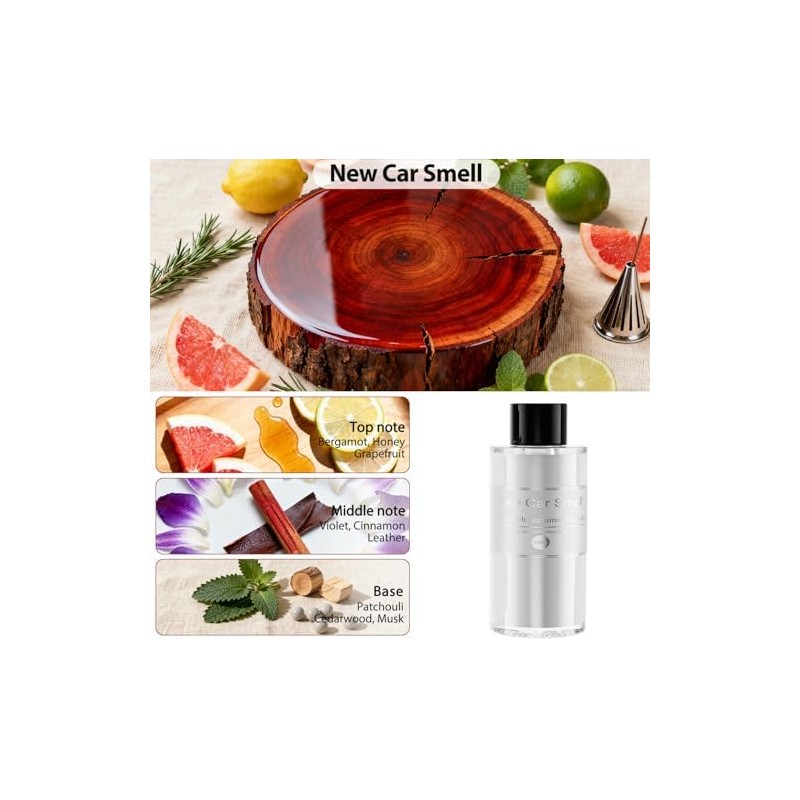 Car Air Freshener Refill Oil 2 Pack, New Car Scent