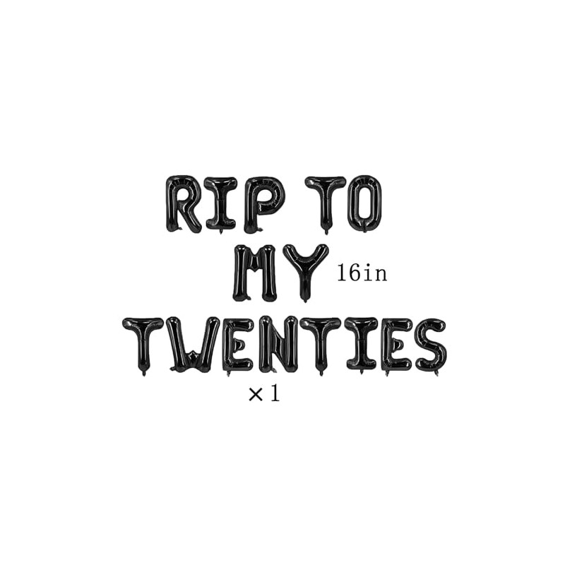 Rip to My 20s Banner, Rip Twenties Party Supplies, Happy