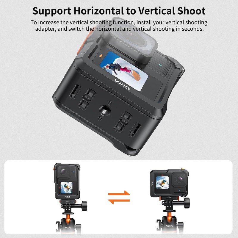 VRIG Aluminum Frame Case for Gopro 13 12 11 10