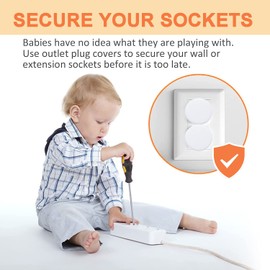 Pack of 10 Plug Socket Covers UK - Child Safety Baby Proofing Solution, Shock-Resistant and Durable ABS Plastic, Fits UK Standard Outlets, Protect Kids from Electrical Hazards