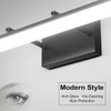 Aipsun 40 inch Modern Black LED Vanity Light Adjustable Bathroom
