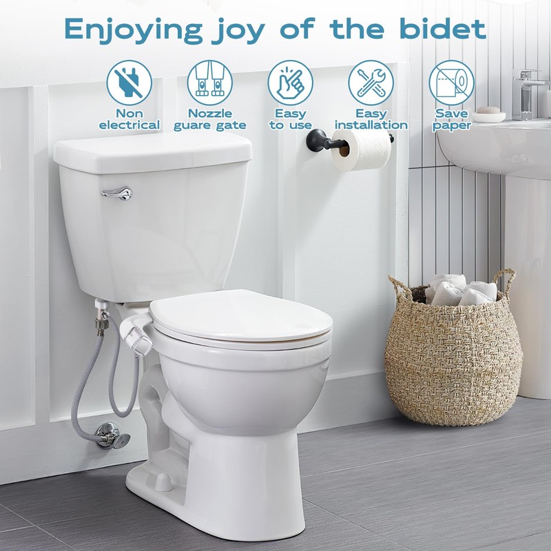 Shineforu Ultra-Slim Bidet Dual Mode Bidet Attachment for Toilet, Bidet