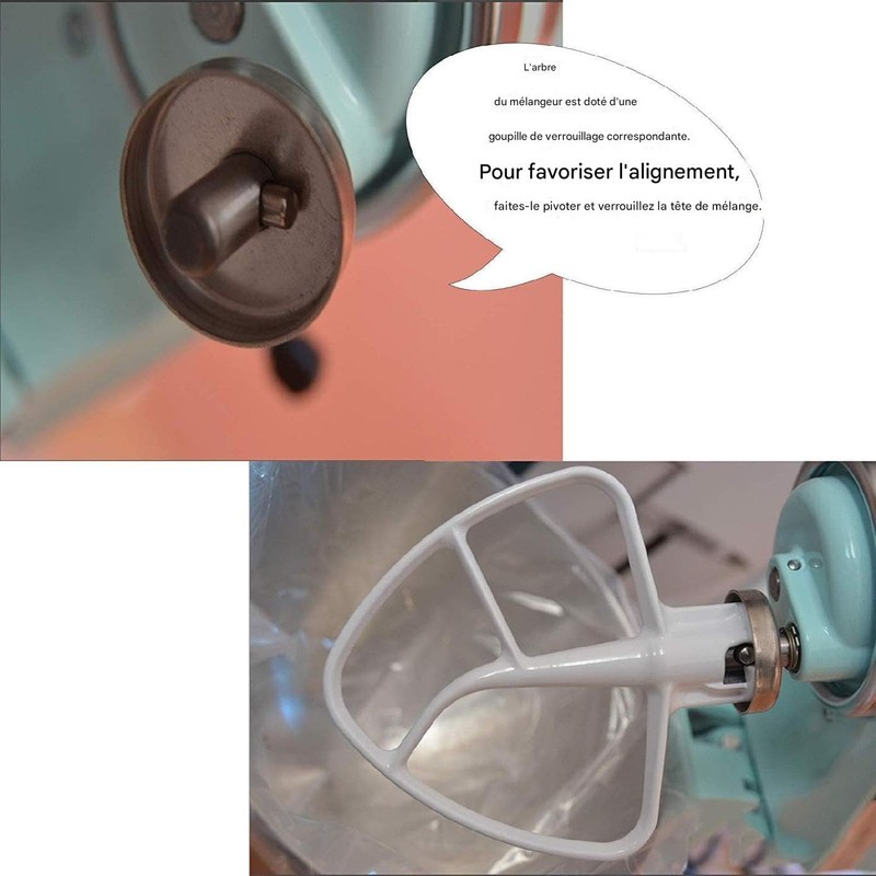 Flachrührer für Multifunktions-Küchenmaschine 4,3 l passend für KitchenAid