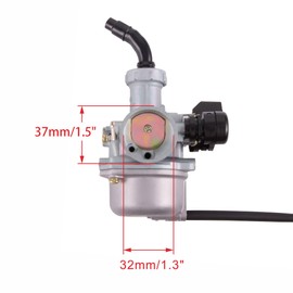 WOOSTAR PZ22 Carburetor 22mm with Fuel Filter Replacement for 4 Stroke 110cc 125cc Dirt Pit Bike ATV Quad Monkey Scooter Go Kart