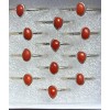Natural Creations sterling silver stackable ring Size 7 Red Agate