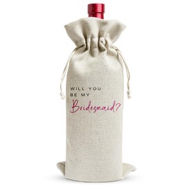 LONLONBANG Bridesmaid Wine Bags Will You Be My Bridesmaid Wedding Gifts from Newlyweds for Bridesmaids Wedding Engagement Wine Bag Gift for Bridesmaids Marrrige Party Decorations YT0109