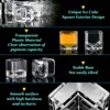 ATOMUS 200pcs Transparent Tattoo Ink Cups Square Clear Pigment Cup