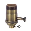 B&P Lamp® Edison Size Full Dimmer Socket in Antique Brass