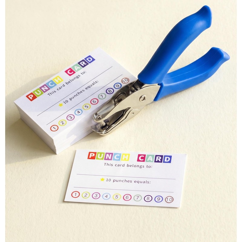KINGSUPER 200 Pcs Punch Cards Reward Punch Cards with 1