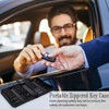 Portable Zippered Key Case,Car Key Holder Leather Key Organizer Case