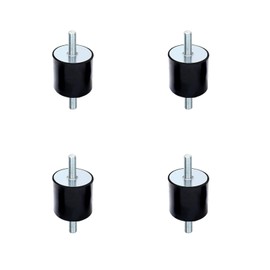4pcs Rubber shock absorbers,20 * 15mm Anti Vibration Mounts Shock Absorber,Rubber Bobbin Mount with Double Screw Studs for Air Compressors M6*18mm