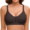 Lonya Women's Bra Without Underwire Seamless Bra Deep V-Neck Non-Wired