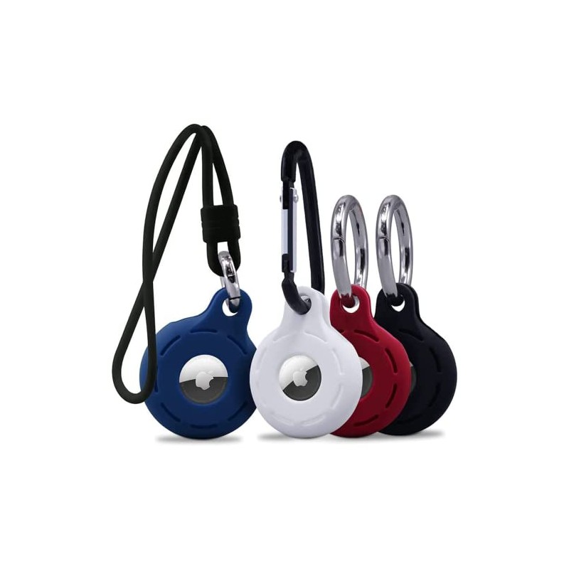 AirTag Holder Keychain - Secure Silicone Case for Keys, Pets