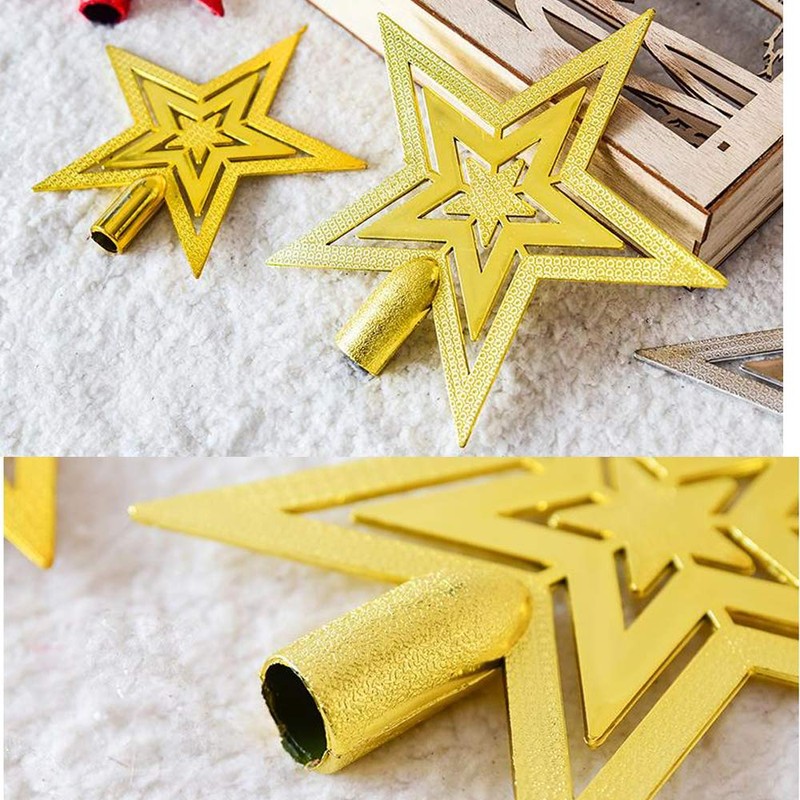 Dancepandas Christmas Tree Topper Star Christmas Tree Plastic Decoration